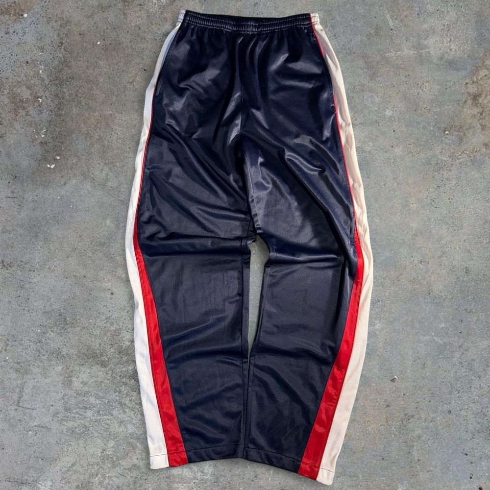GTM Sportswear Navy Red White Tearaway Track Pants Joggers Women's Small